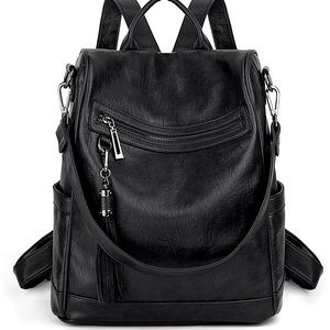 Backpack/Purse (Convertible; Anti-Theft; Black)